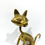 Vintage Brass Cat Statue