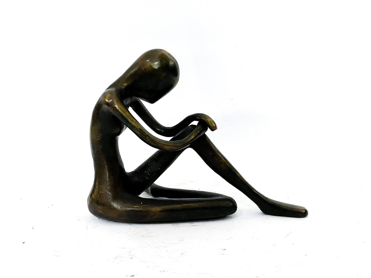 Bronze Thinker Sculpture