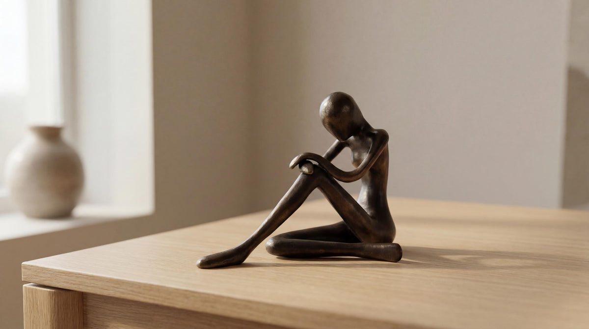 Bronze Thinker Sculpture