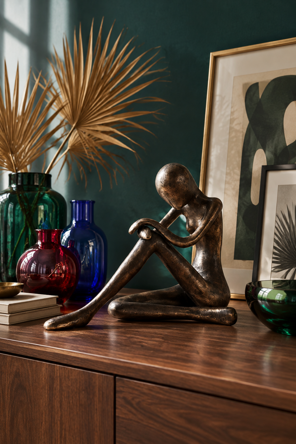 Bronze Thinker Sculpture