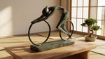 Brass Abstract Cyclist Sculpture