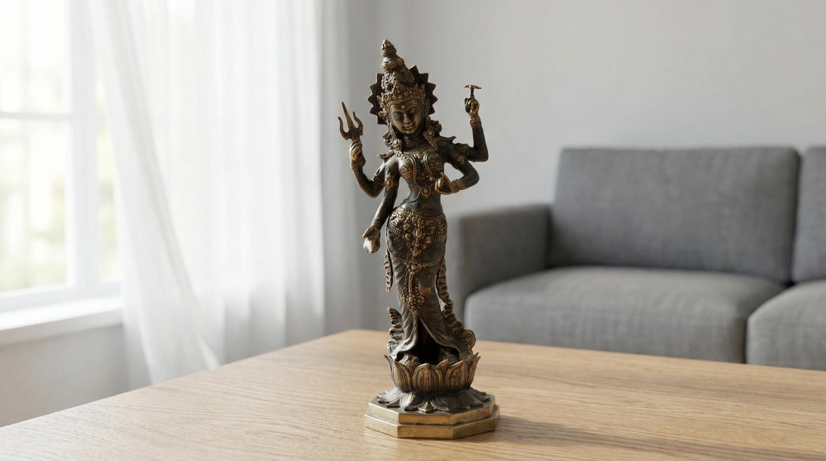 Solid Brass Parvati Statue