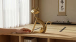 Vintage Brass Cat Statue