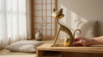 Vintage Brass Cat Statue