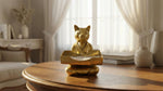 Solid Brass Cat Business Card Holder