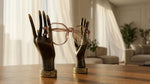 Solid Brass Hand Eyeglass Holders - Pair