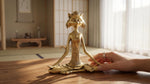 Solid Brass Meditating Cat Statue
