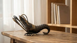Large Solid Brass Shrimp Statue