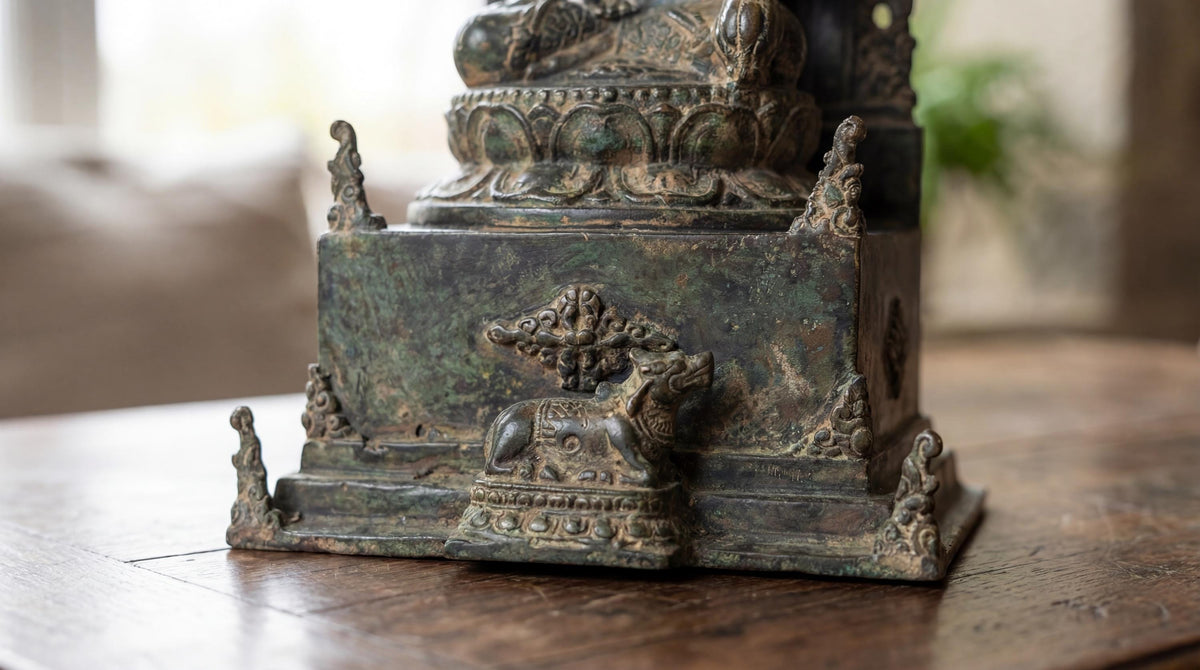 Solid Brass Seated Shiva Statue