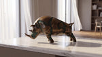 Vintage Brass Rhino Statue