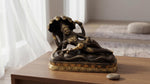Solid Brass Vishnu Resting on Serpent Statue