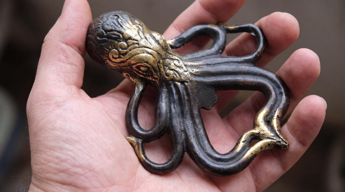 Solid Brass Octopus Bottle Opener