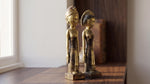 Brass Balinese Welcoming Couple Statues