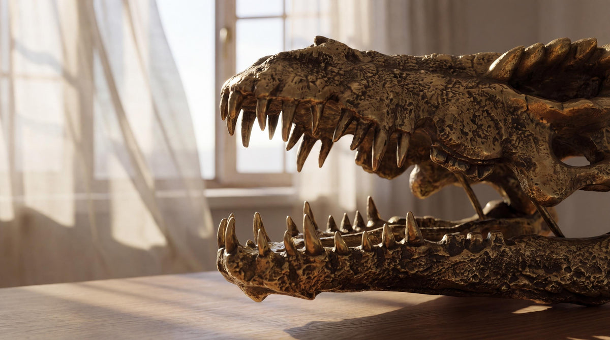 Bronze Dragon Skull Statue