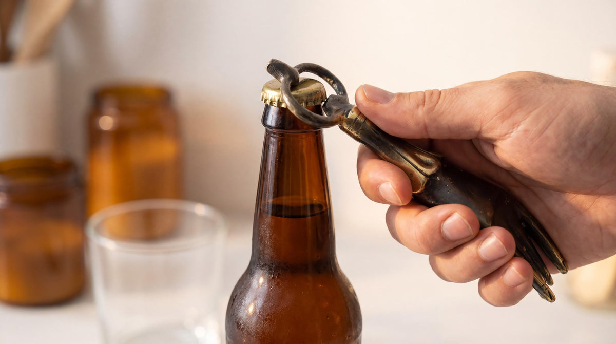 Solid Brass Fork Bottle Opener