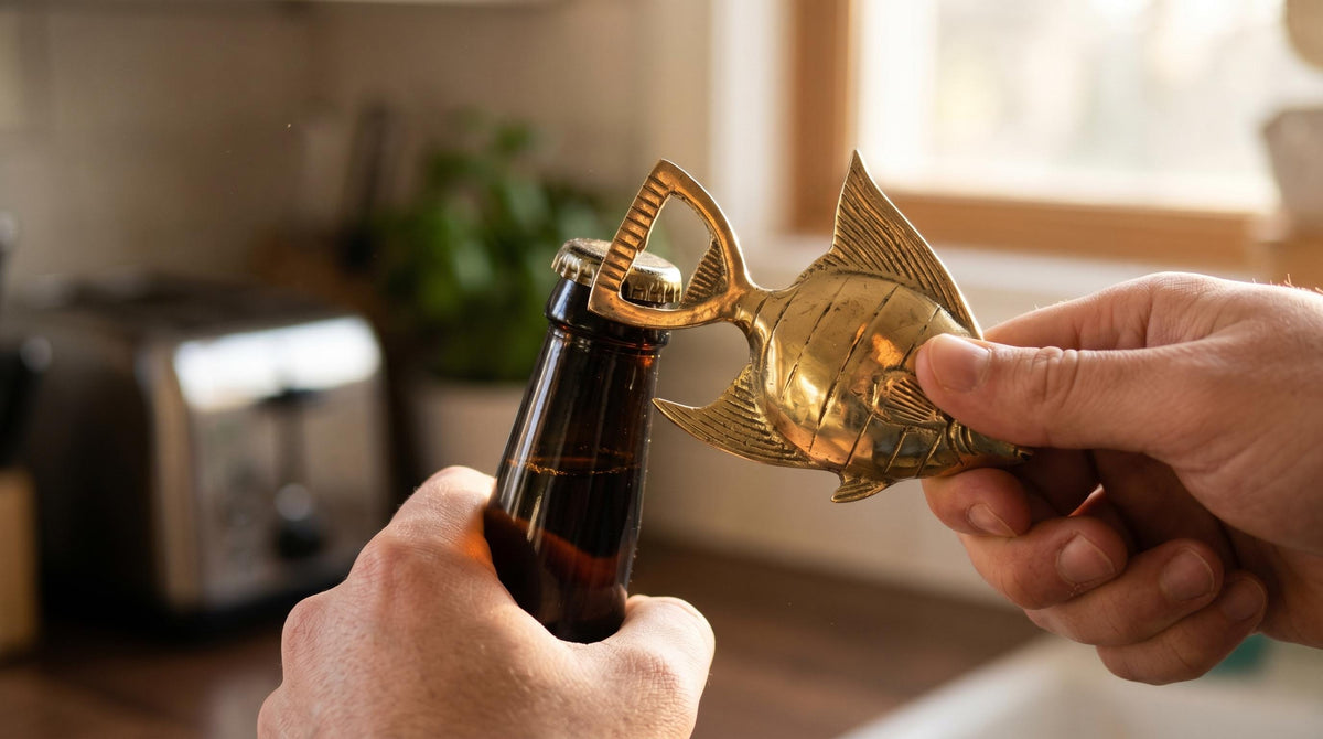 Solid Brass Fish Bottle Opener