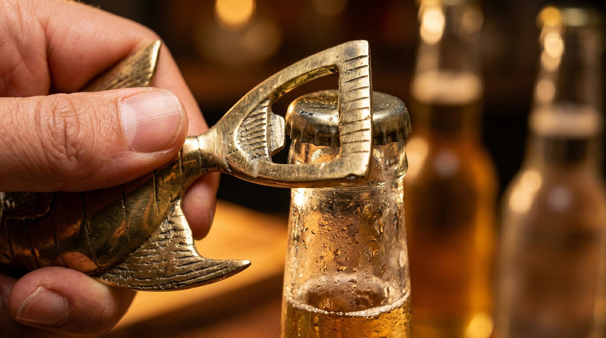 Solid Brass Fish Bottle Opener