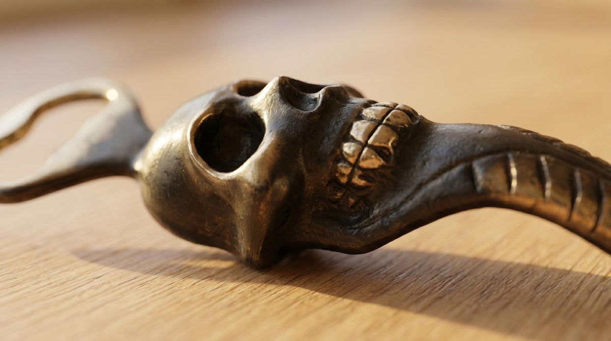 Solid Brass Skull Bottle Opener