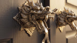 Solid Brass Dragon Head Door Knob
