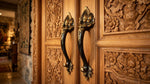 Solid Brass Raven Door Handle - Pair