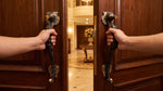 Solid Brass Seahorse Door Handle - Pair
