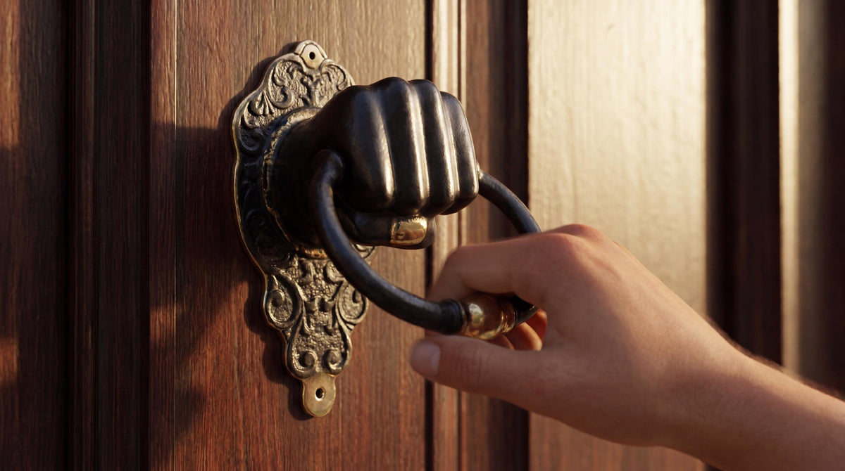 Solid Brass Fist Door Knocker