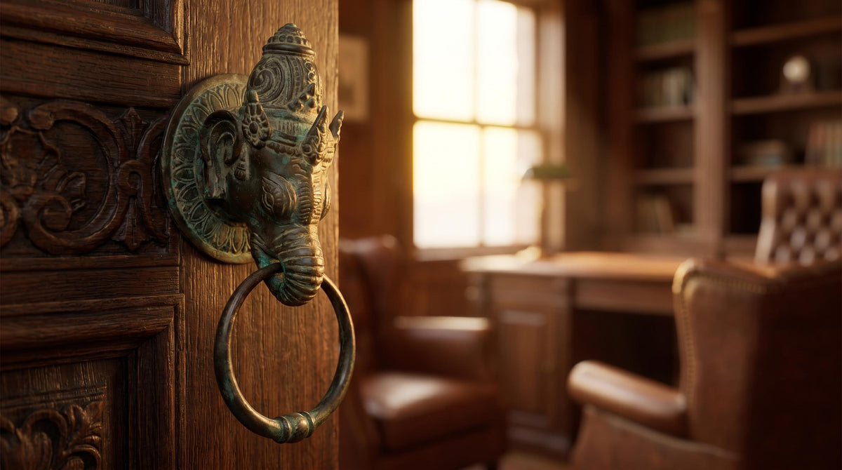 Solid Brass Ganesha Door Knocker