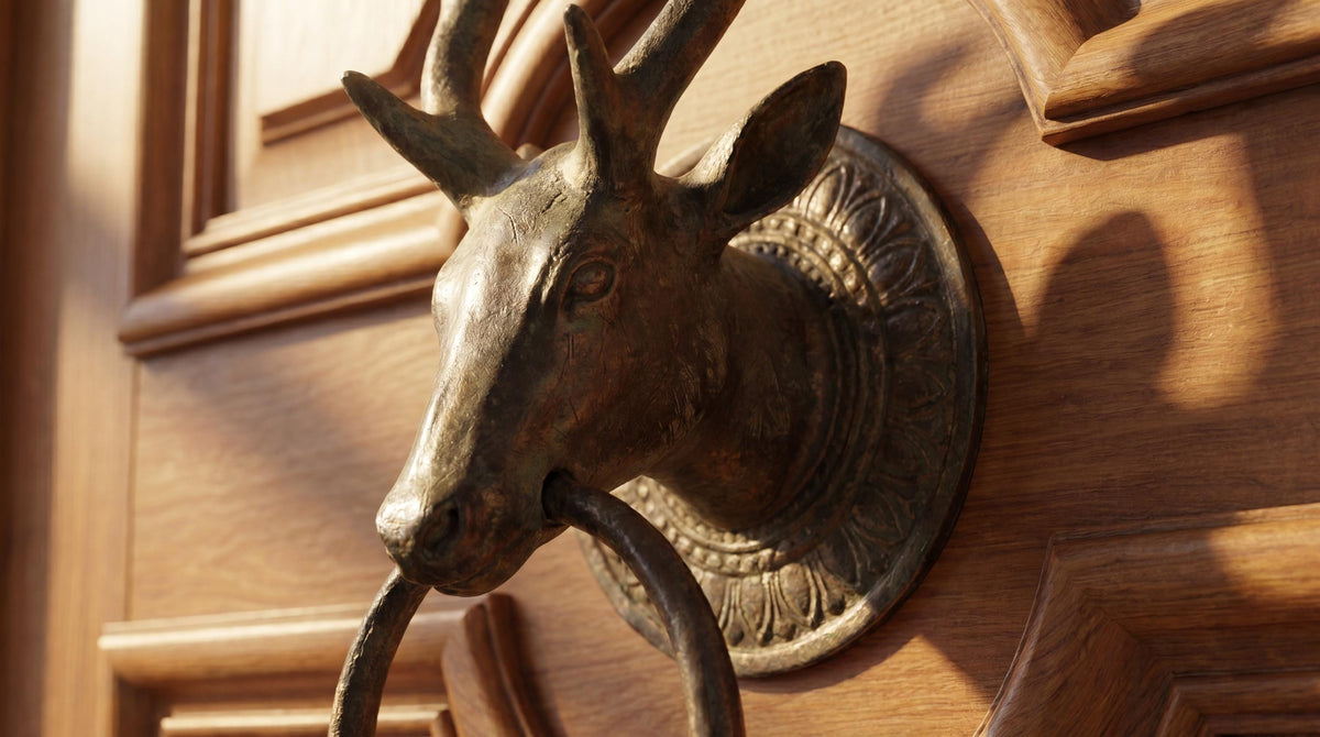 Solid Brass Deer Door Knocker