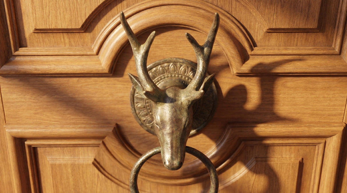 Solid Brass Deer Door Knocker