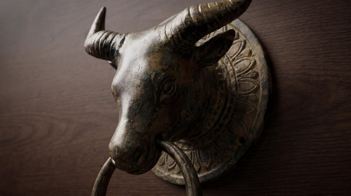 Solid Brass Buffalo Door Knocker