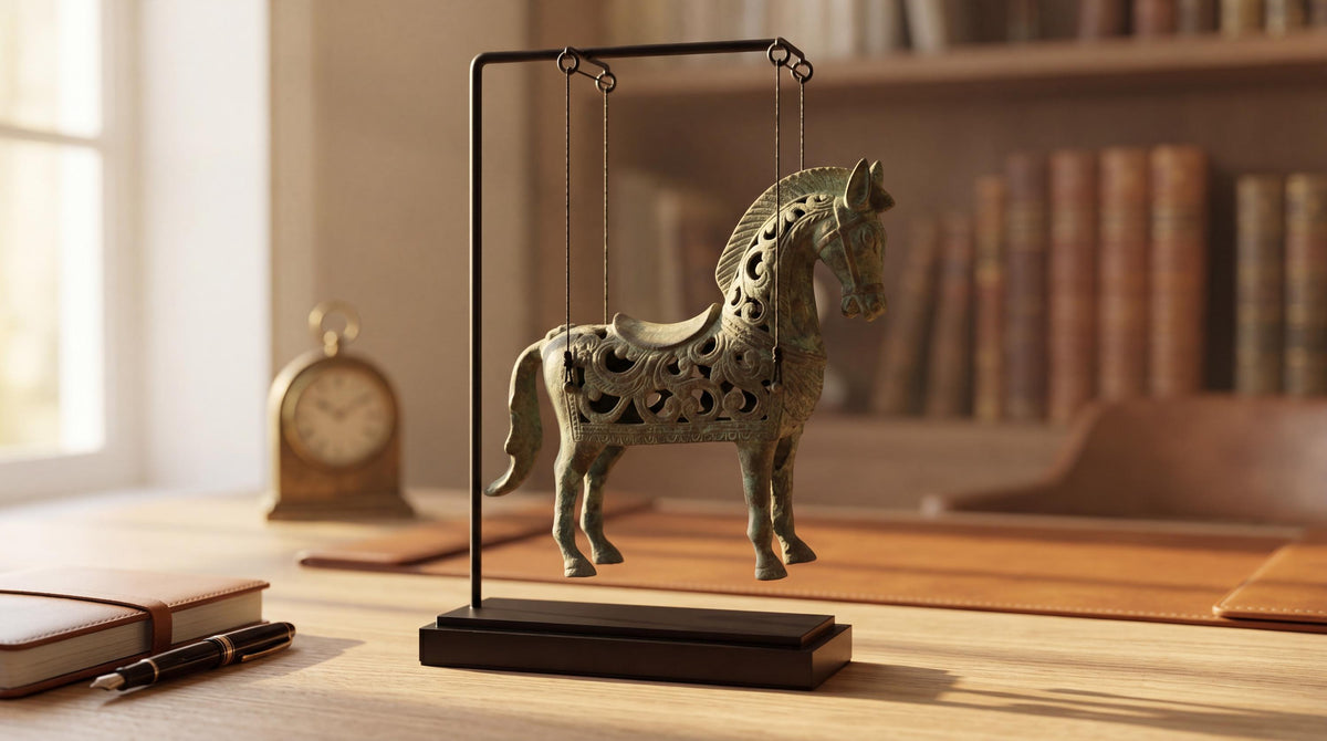Vintage Brass Horse Statue