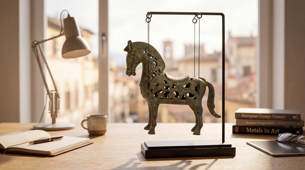 Vintage Brass Horse Statue