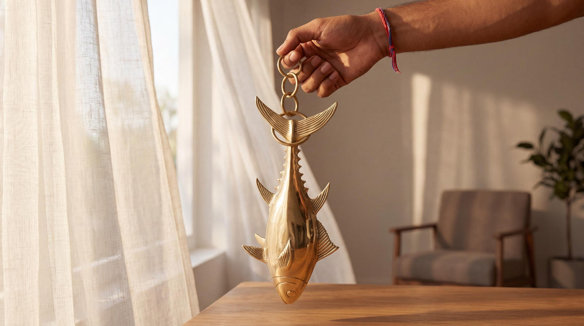 Solid Brass Tuna Fish Wall Hanging