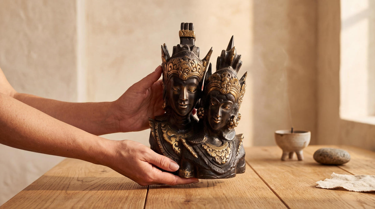 Solid Brass Rama Sita Statue