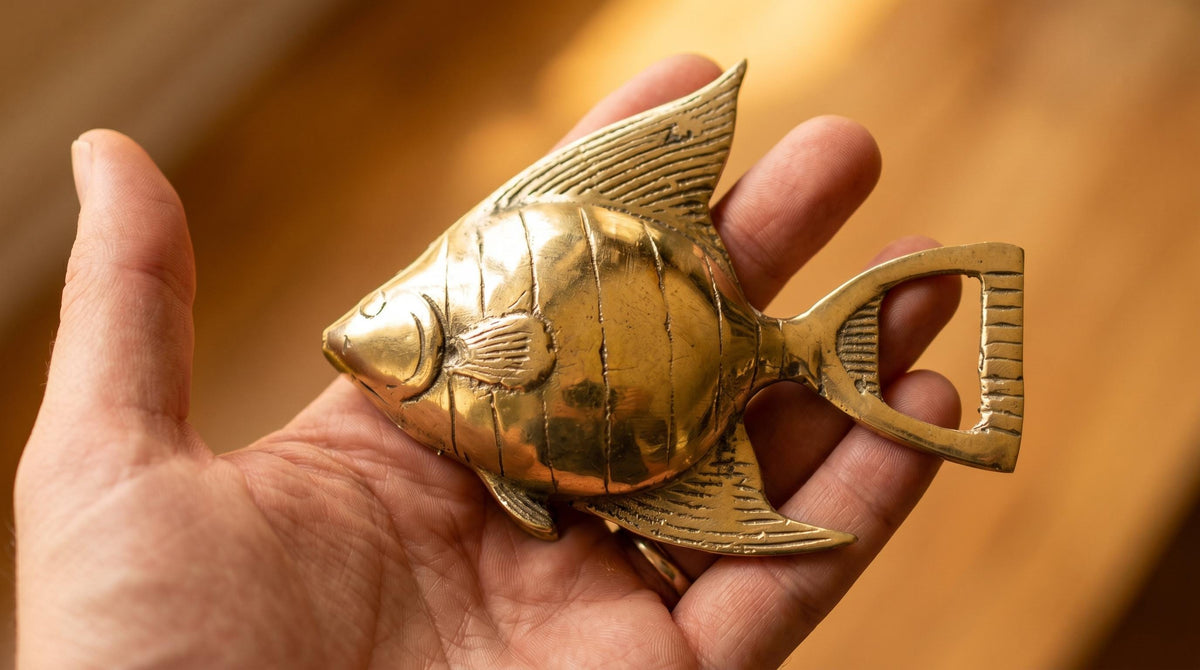 Solid Brass Fish Bottle Opener