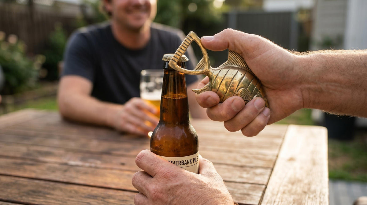 Solid Brass Fish Bottle Opener