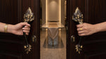 Solid Brass Raven Door Handle - Pair