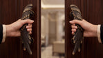 Solid Brass Angel Wings Door Handle - Pair