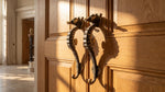 Solid Brass Seahorse Door Handle - Pair