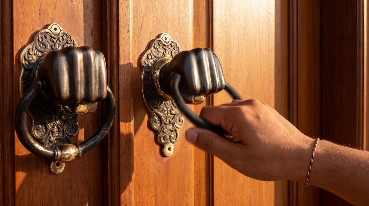 Solid Brass Fist Door Knocker