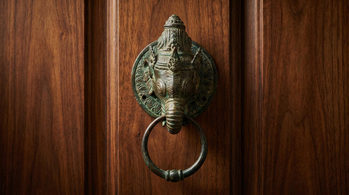 Solid Brass Ganesha Door Knocker