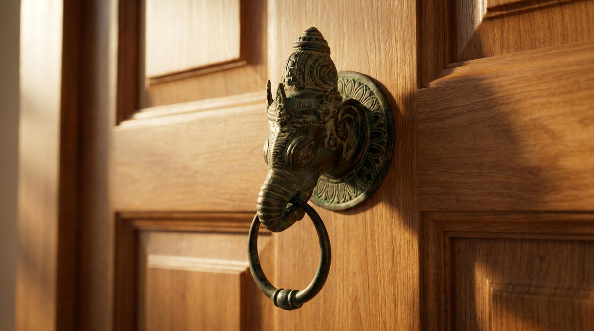 Solid Brass Ganesha Door Knocker