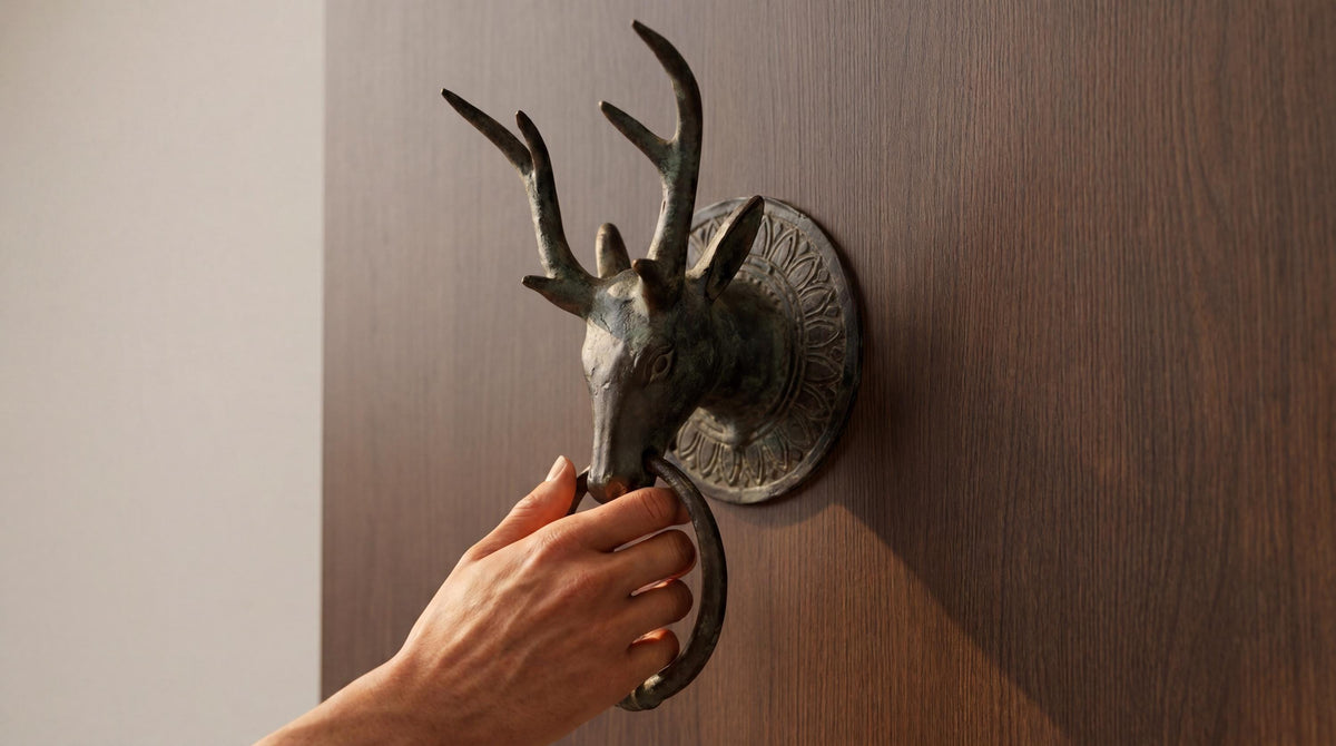 Solid Brass Deer Door Knocker