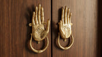 Solid Brass Hand of Fatima Door Knockers - Pair