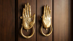 Solid Brass Hand of Fatima Door Knockers - Pair