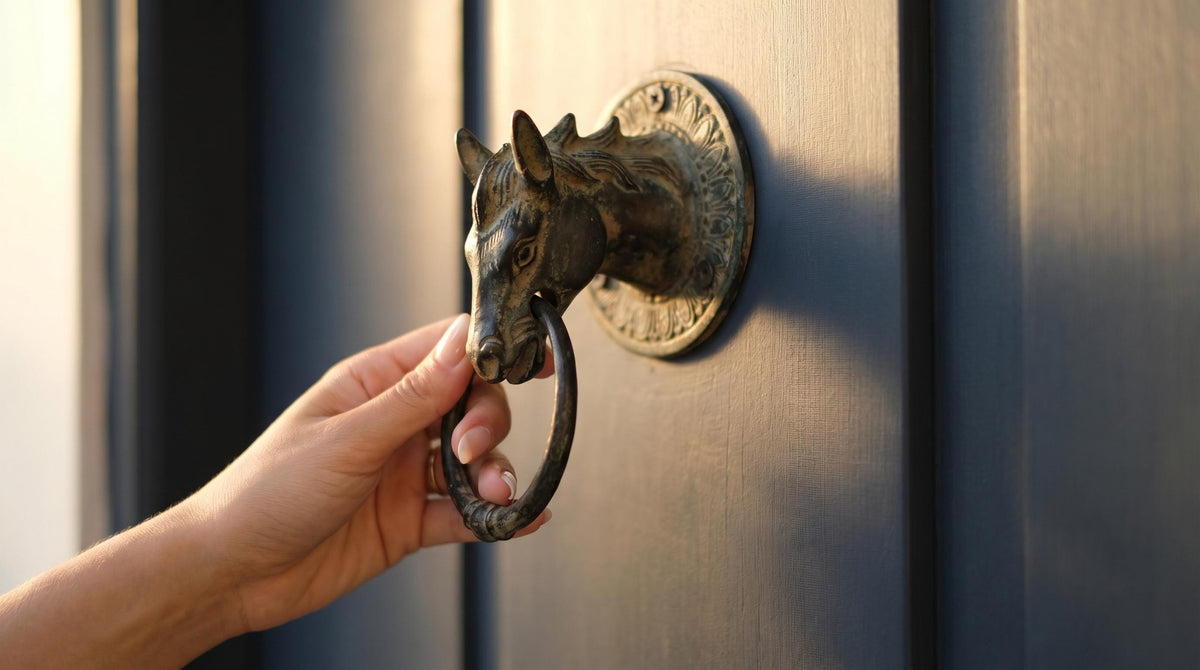 Solid Brass Horse Door Knocker