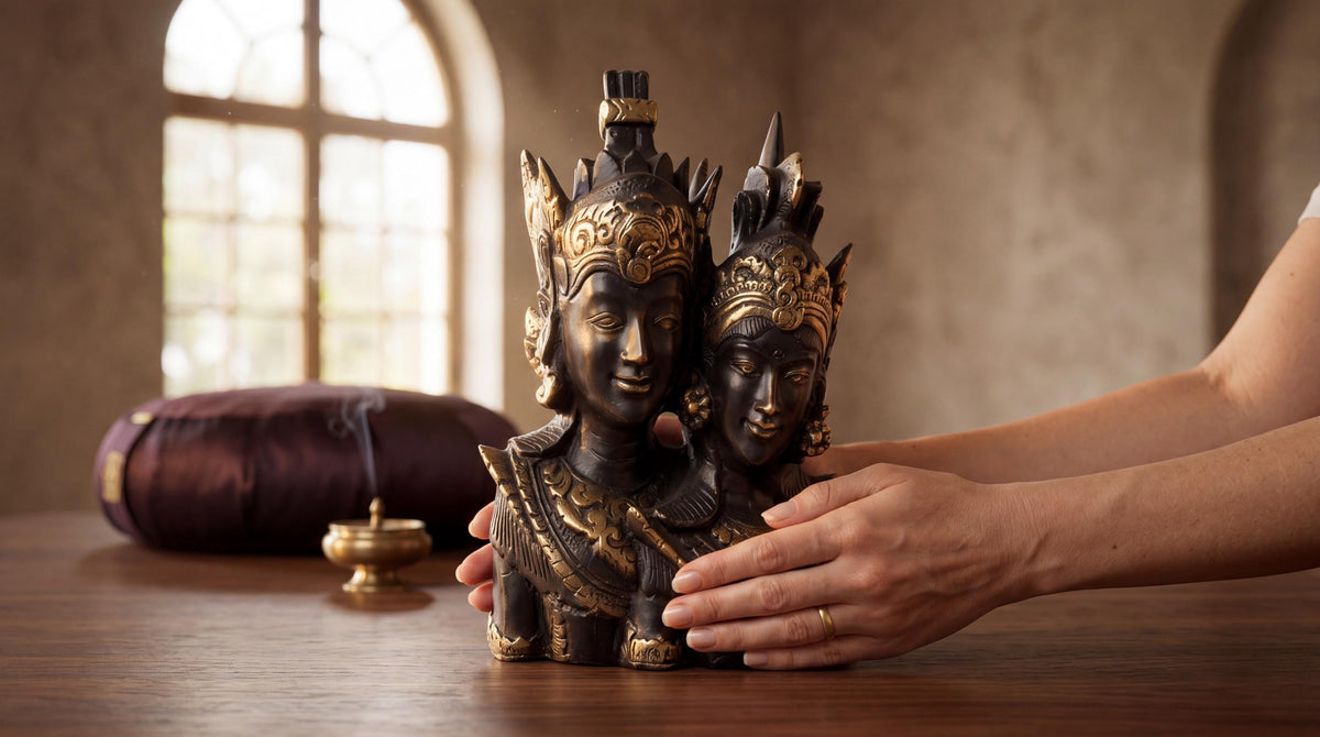 Solid Brass Rama Sita Statue