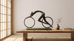 Brass Abstract Cyclist Sculpture