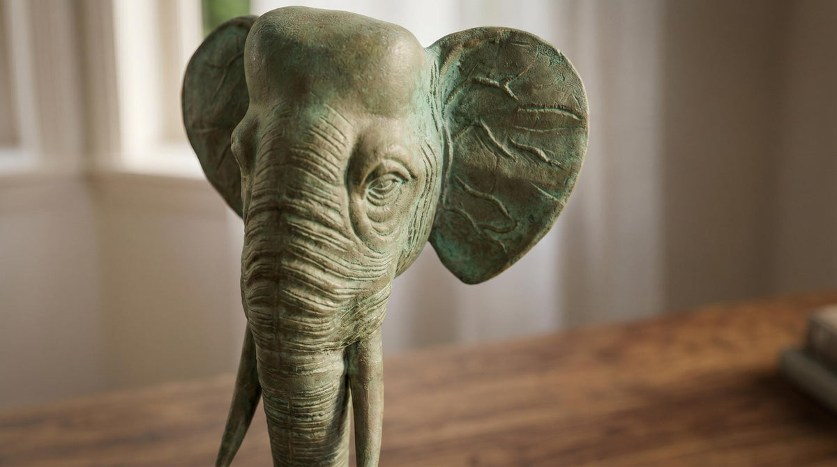 Bronze Elephant Bust