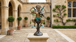 Bronze Cherub Violin Statue